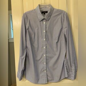Banana Republic blue and white stripe button down, size 14